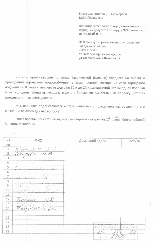 1 Обращение к главе города Михайлову по водоснабжению 2009 год.jpg 1 Обращение к главе города Михайлову по водоснабжению 2009 год.jpg